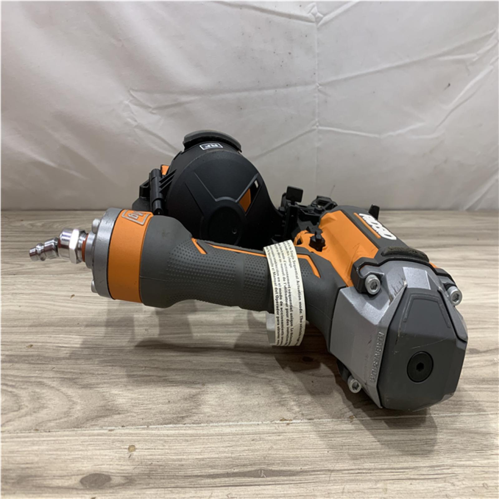 AS-IS RIDGID Pneumatic 15 Deg. 1-3/4 in. Coil Roofing Nailer