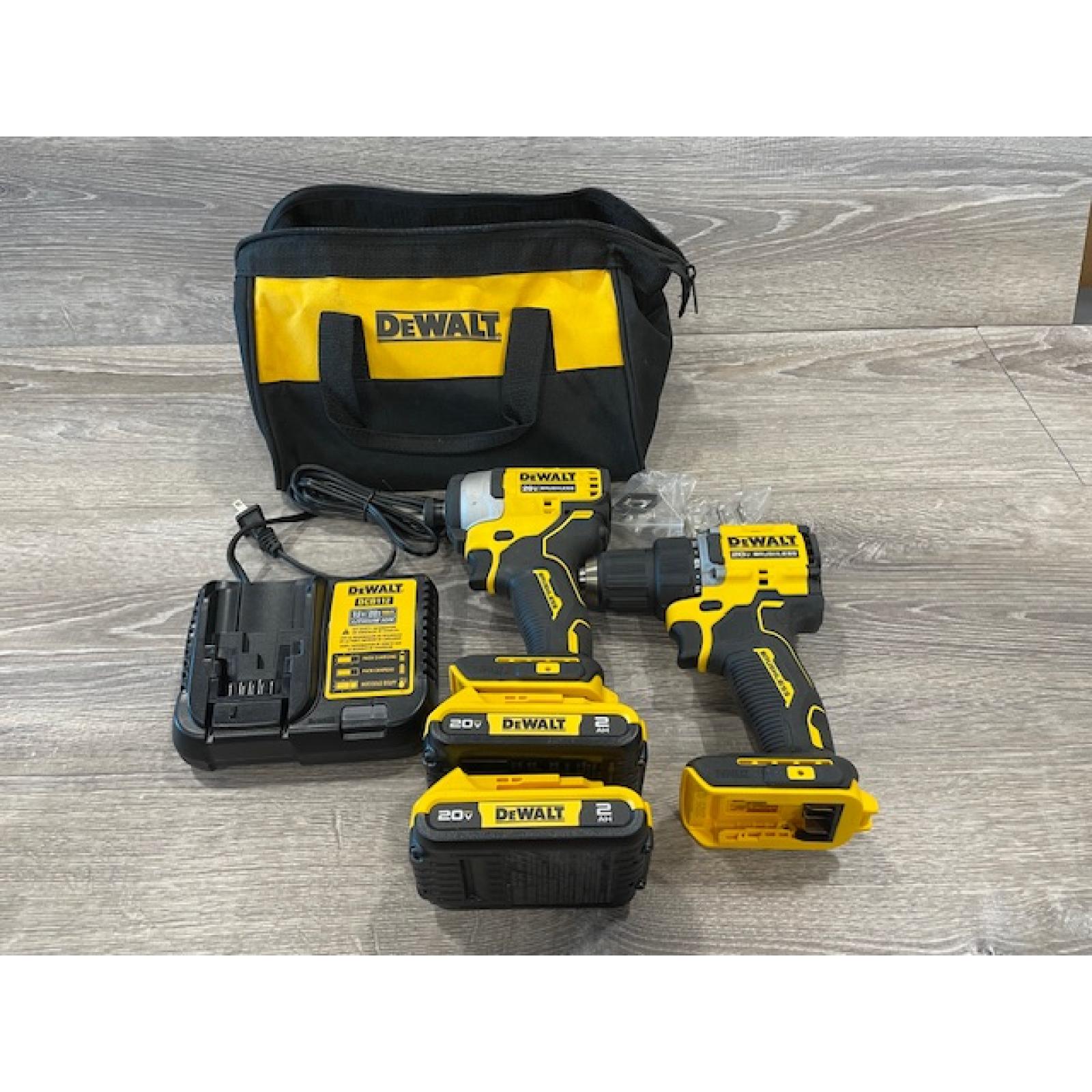 AS-IS  DEWALT ATOMIC 20-Volt MAX Lithium-Ion Cordless Combo Kit