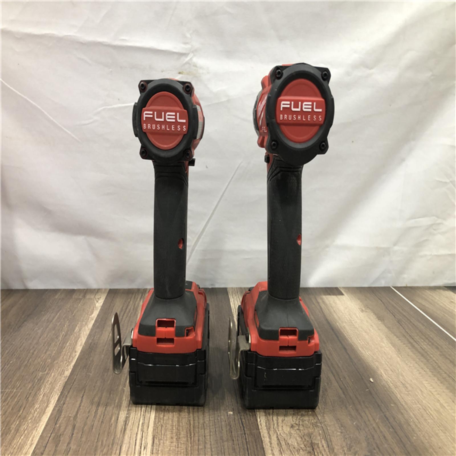 AS-IS Milwaukee  FUEL 18V Lithium-Ion Brushless Cordless Hammer Drill and Impact Driver Combo Kit