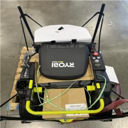 DALLAS LOCATION- RYOBI R1 80V HP Brushless Lithium Battery Cordless Electric 30 in. Riding Lawn Mower with 14 Ah Battery and Charger