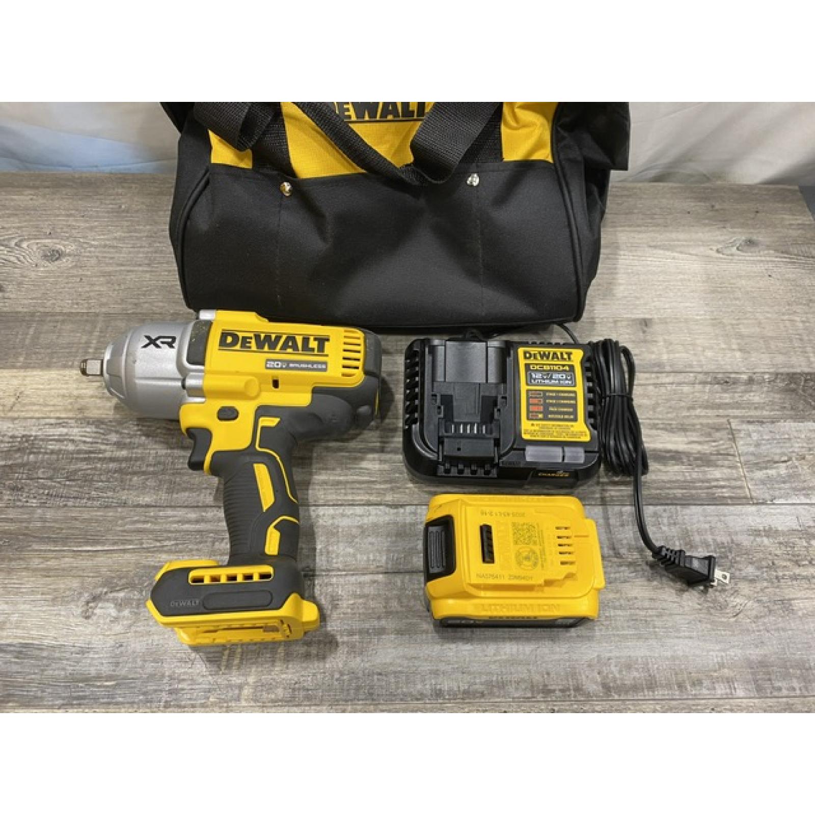 AS-IS  DEWALT 20V MAX Lithium-Ion Cordless 1/2 in. Impact Wrench Kit