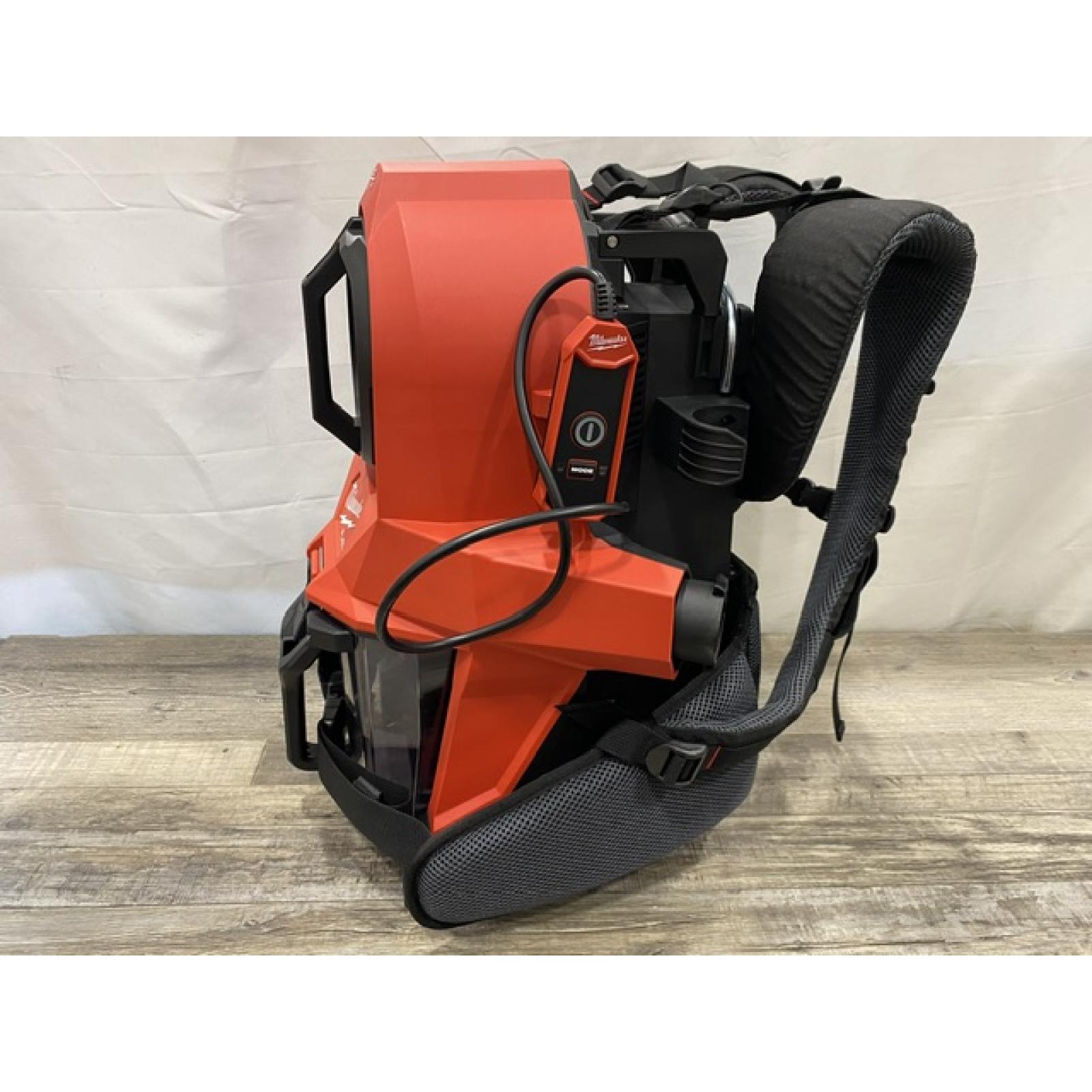 AS-IS Milwaukee FUEL 18-Volt Lithium-Ion Brushless Red HEPA Multisurface 1 Gal. Cordless 3-in-1 Backpack Vacuum (Vacuum-Only)