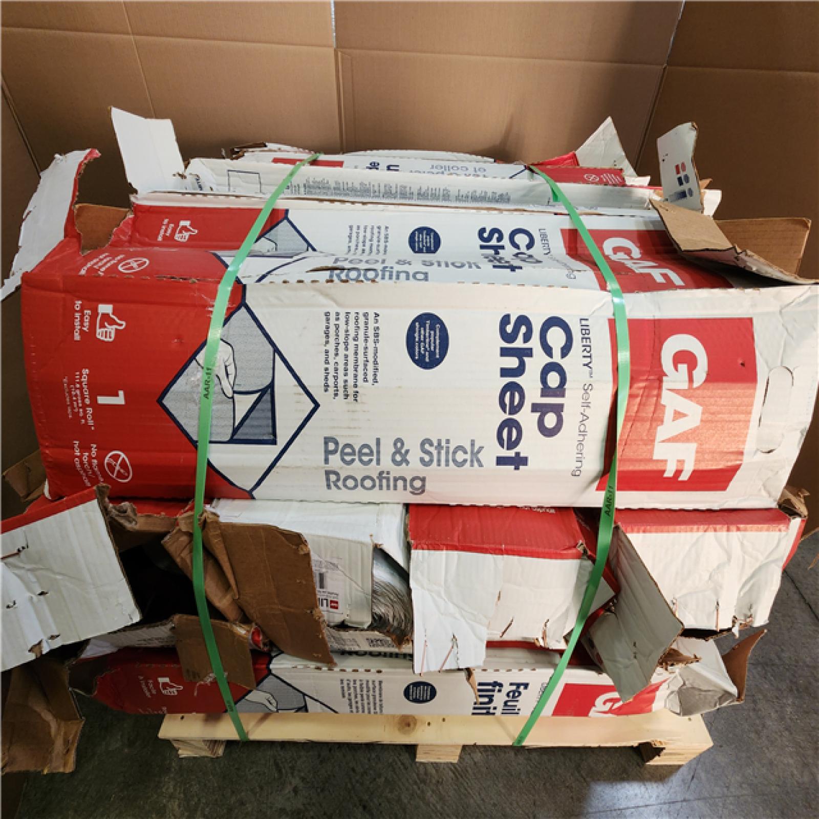 Phoenix AS-IS (12) GAF Liberty 3 ft. x 34 ft. (1200 sq. ft.) SBS Self-Adhering Cap Sheet Roll for Low Slope Roofing in White Pallet