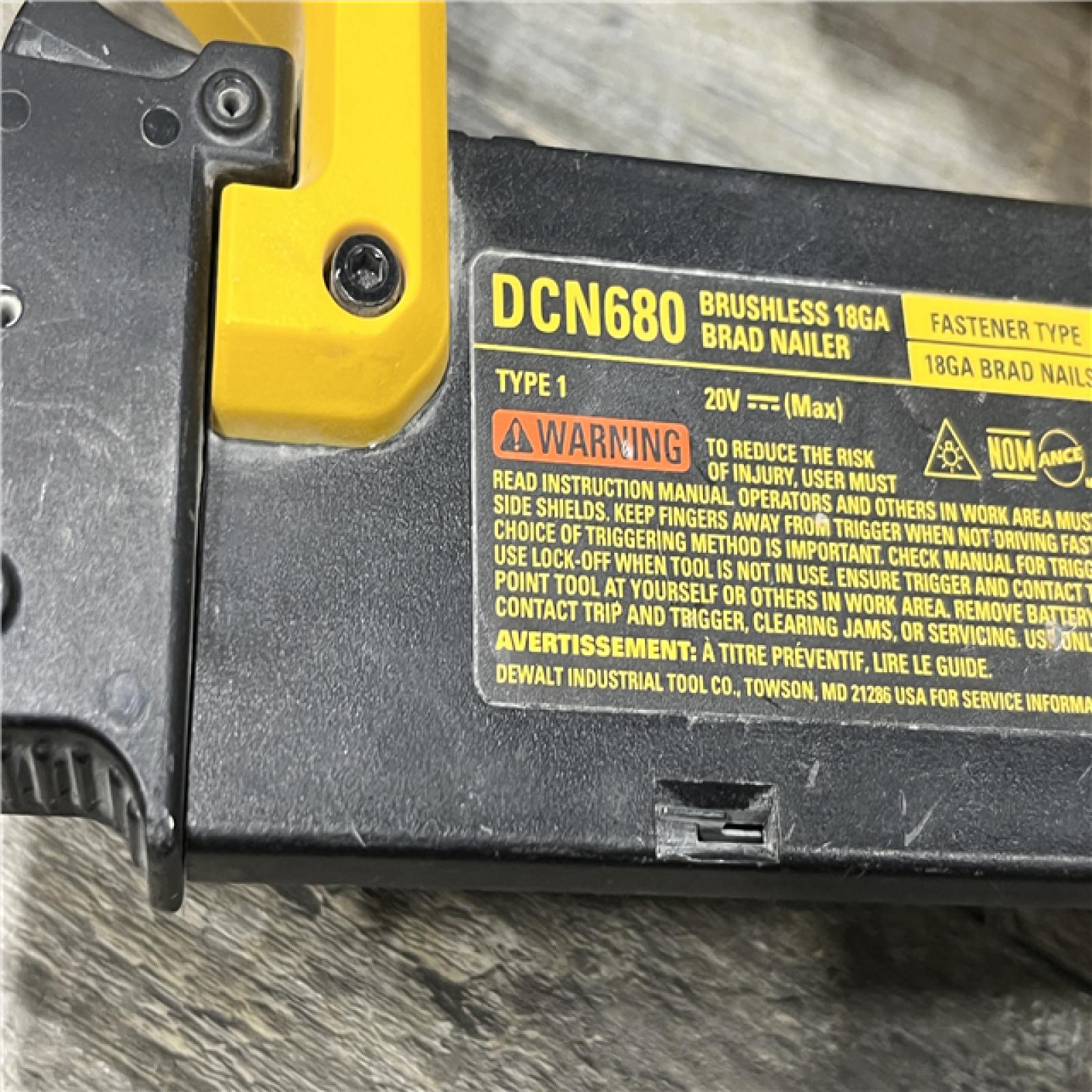 AS-IS DEWALT 20V MAX XR Lithium-Ion Electric Cordless 18-Gauge Brad Nailer (Tool Only)