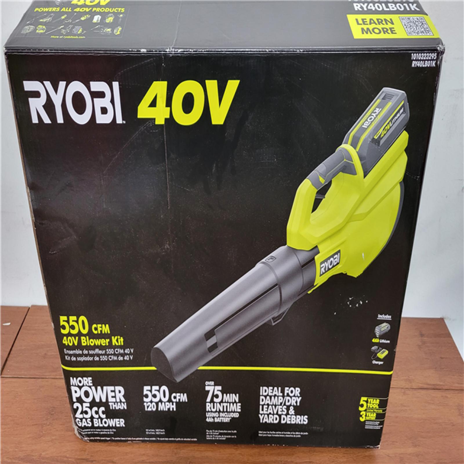 California NEW Ryboi 40V 550 CFM Blower Kit  Includes (1) Battery & Charger