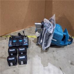 HOUSTON LOCATION - AS-IS (APPEARS LIKE NEW) MAKITA 80V Max (40V Max X2) XGT Brushless Cordless 14 in. Power Cutter Kit with 4 Batteries (8.0Ah)