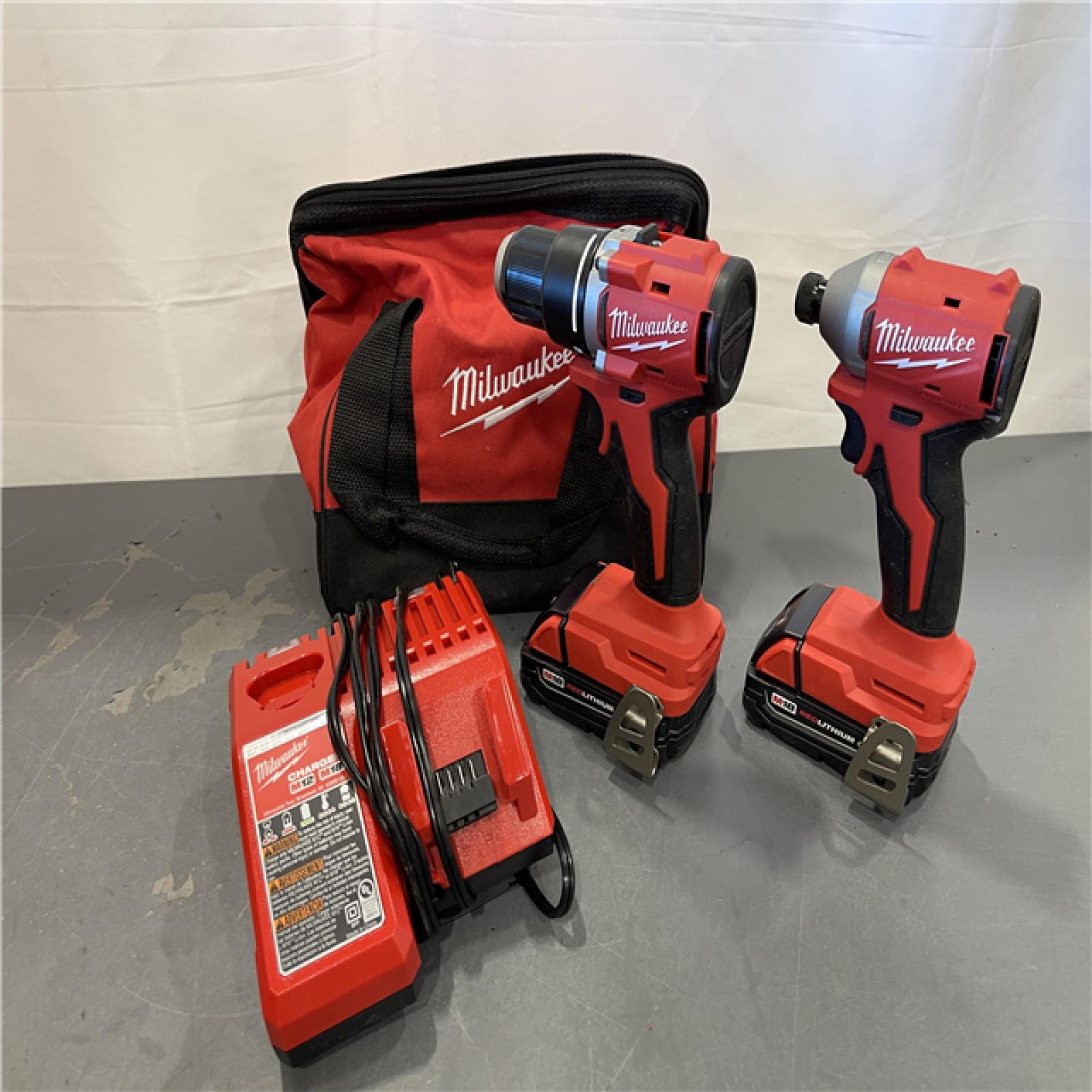 AS-IS - Milwaukee M18 Compact Brushless 2-Tool Combo Kit