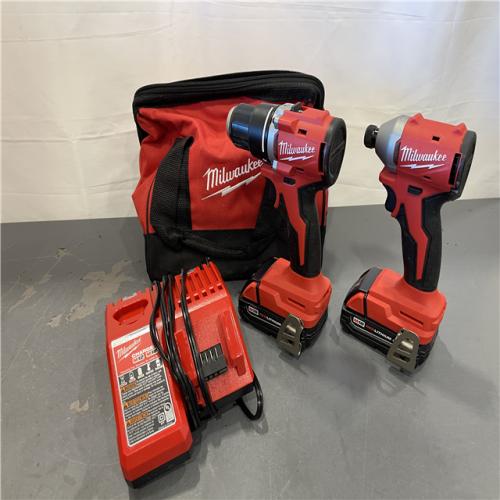 AS-IS - Milwaukee M18 Compact Brushless 2-Tool Combo Kit