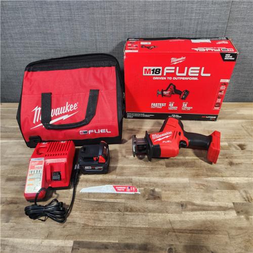 HOUSTON LOCATION - AS-IS (APPEARS LIKE NEW) M18 FUEL 18V Lithium-Ion Brushless Cordless HACKZALL Reciprocating Saw Kit W/(1) 5.0Ah Batteries, Charger & Tool Bag