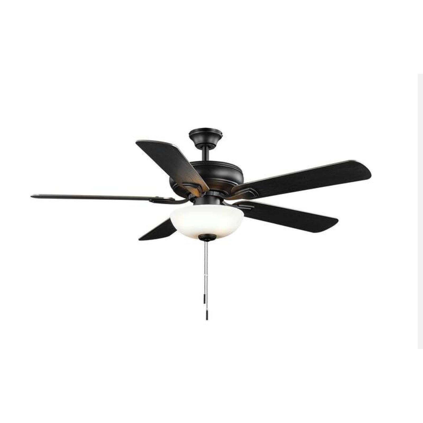 DALLAS LOCATION - Hampton Bay Rothley II 52 in. Indoor LED Matte Black Ceiling Fan with Light Kit (24 UNITS)