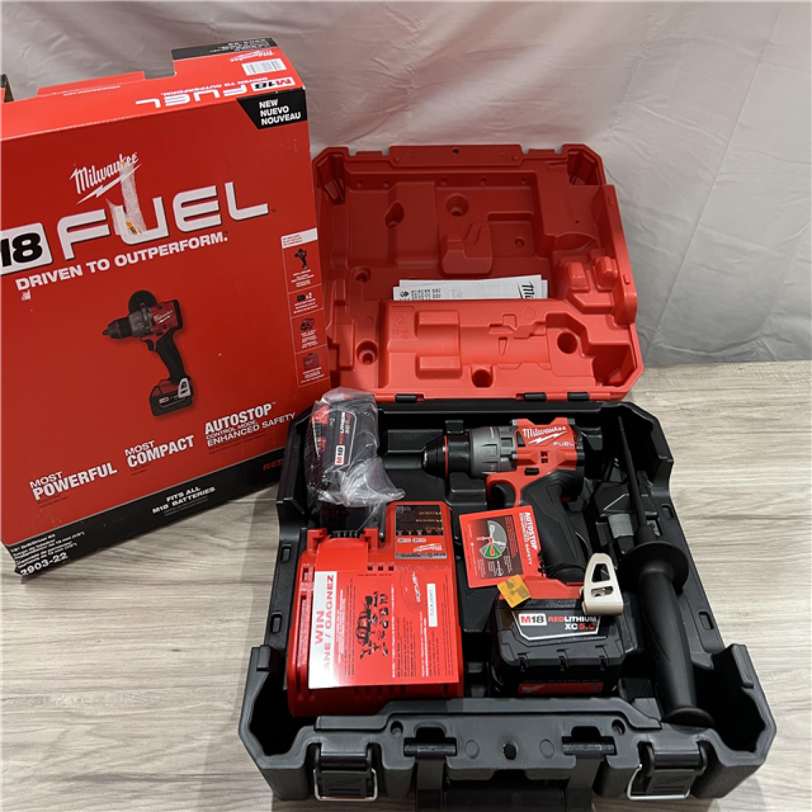 AS-IS Milwaukee FUEL 18V Lithium-Ion Brushless Cordless 1/2 in. Drill/Driver Kit