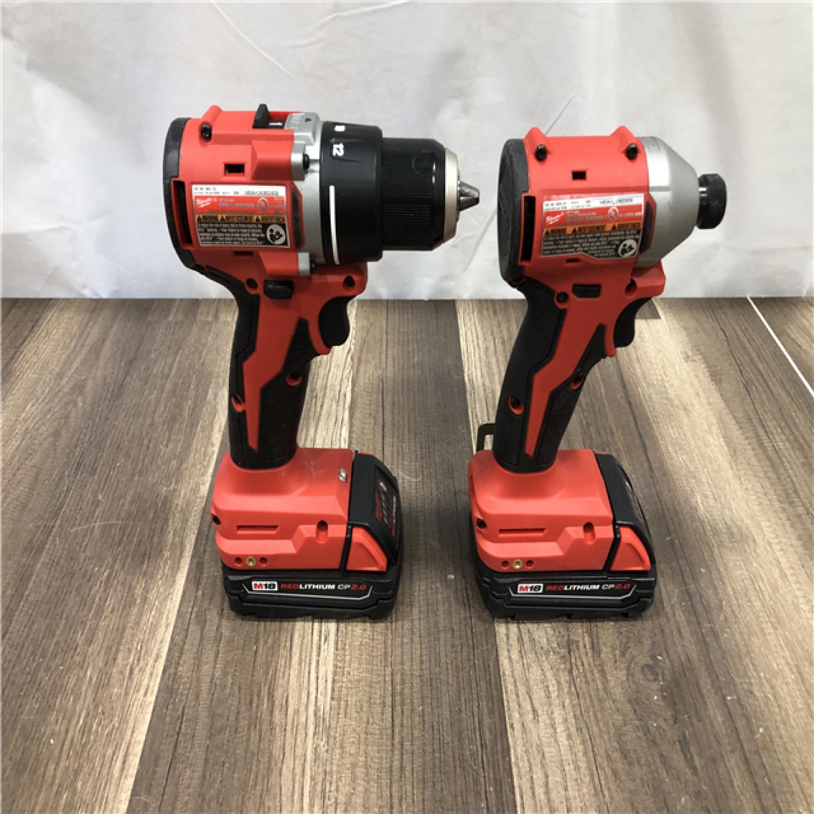 AS-IS Milwaukee 18V Lithium-Ion Brushless Cordless Compact Drill/Impact Combo Kit
