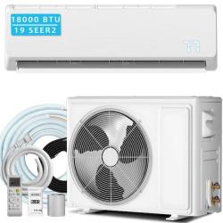 Phoenix LIKE NEW TMWINGS 18000 BTU Mini Split Air Conditioner with Heat Pump, 19 SEER2 230V,1050 sq.ft. Energy Efficient, R32 Refrigerant, White