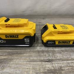 AS-IS DEWALT 20V MAX Lithium-Ion Battery Kit with 5.0Ah and 2.0Ah Battery and Charger