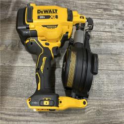 AS-IS DEWALT 20V MAX Lithium-Ion 15-Degree Electric Cordless Roofing Nailer Kit