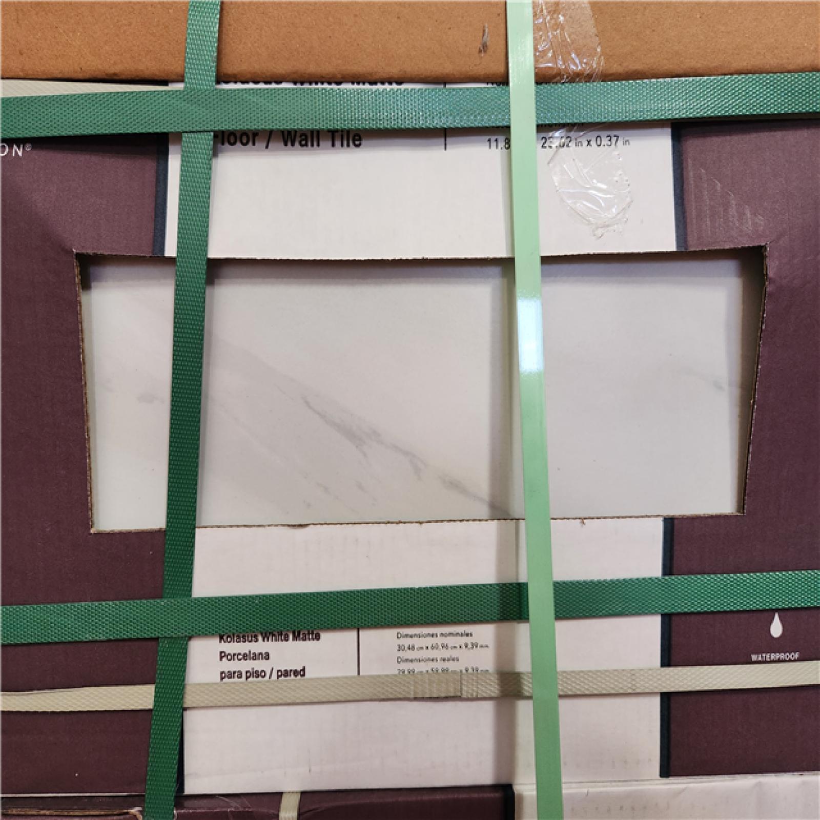 Phoenix Location Home Decorators Collection Kolasus White 12 in. x 24 in. Matte Porcelain Stone Look Floor and Wall Tile (433 sq. ft. 28 Case)