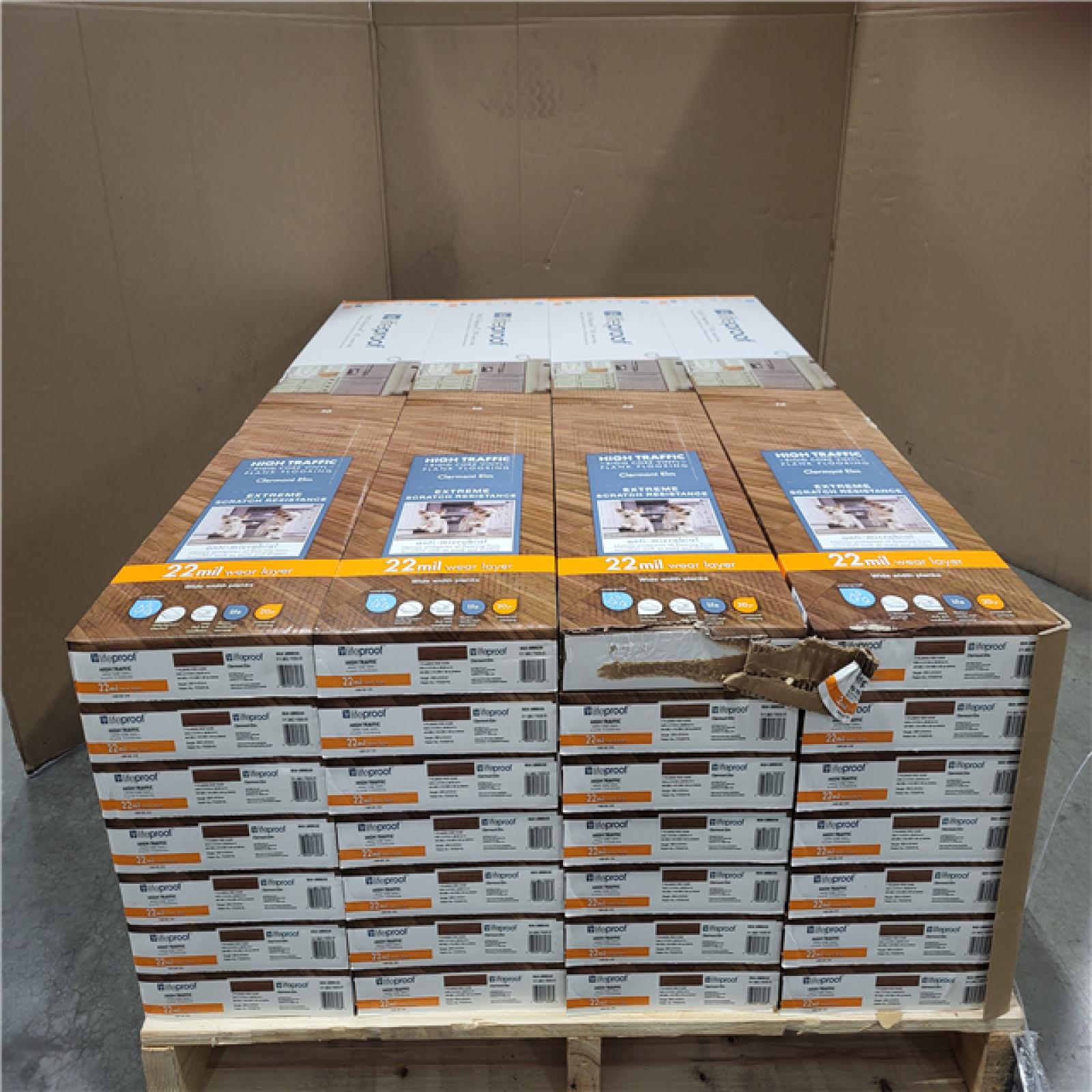 CALIFORNIA AS-IS LIKE NEW LIFEPROOF HIGH TRAFFIC RIGID CORE VINYL PLANK FLOORING IN CLERMONT ELM