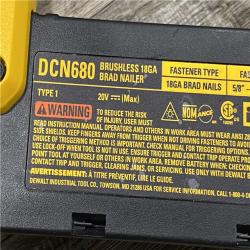AS-IS DEWALT 20V MAX XR Lithium-Ion Electric Cordless 18-Gauge Brad Nailer (Tool Only)