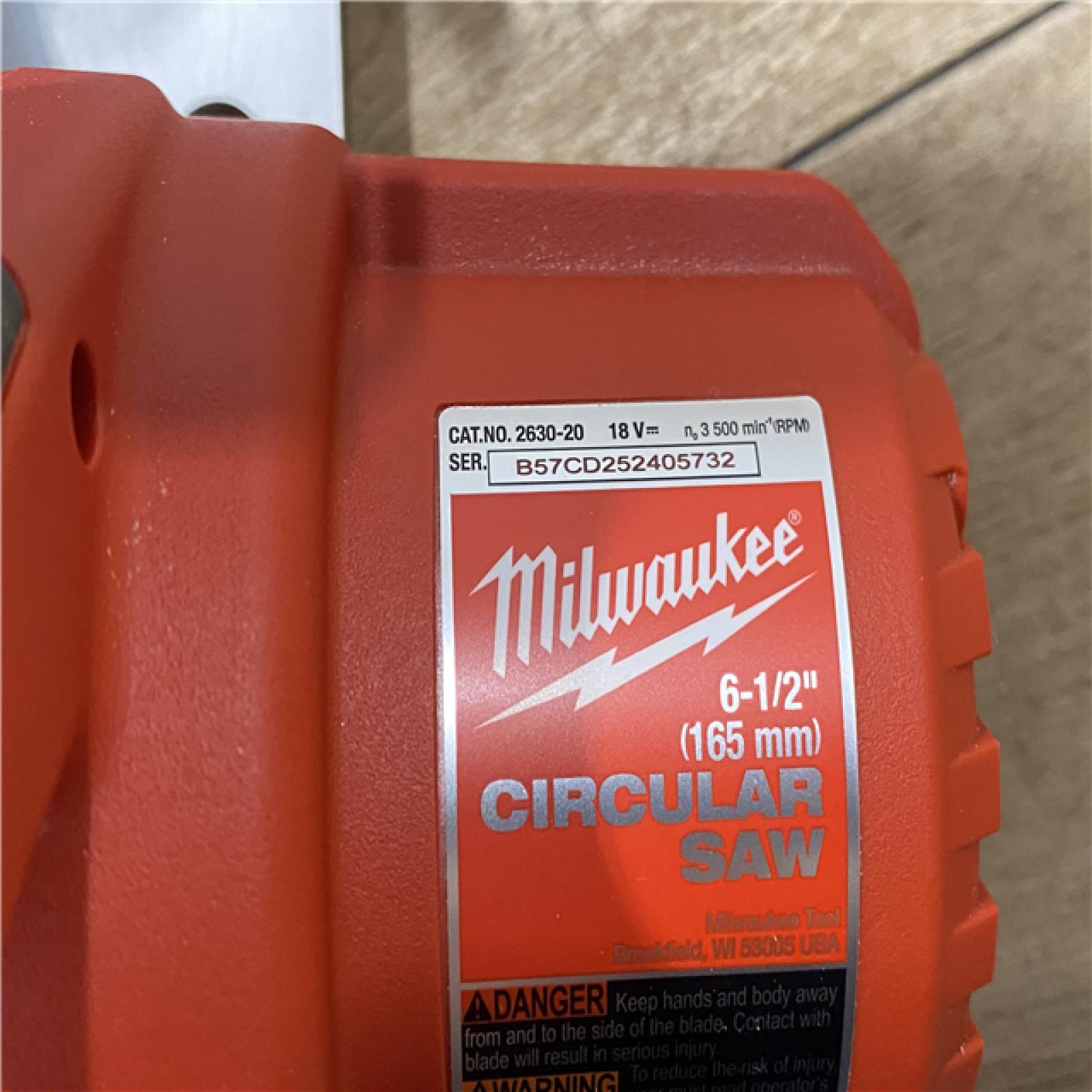 AS-IS Milwaukee 18V Lithium-Ion Cordless 6-1/2 in. Circular Saw (Tool-Only)