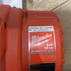 AS-IS Milwaukee 18V Lithium-Ion Cordless 6-1/2 in. Circular Saw (Tool-Only)