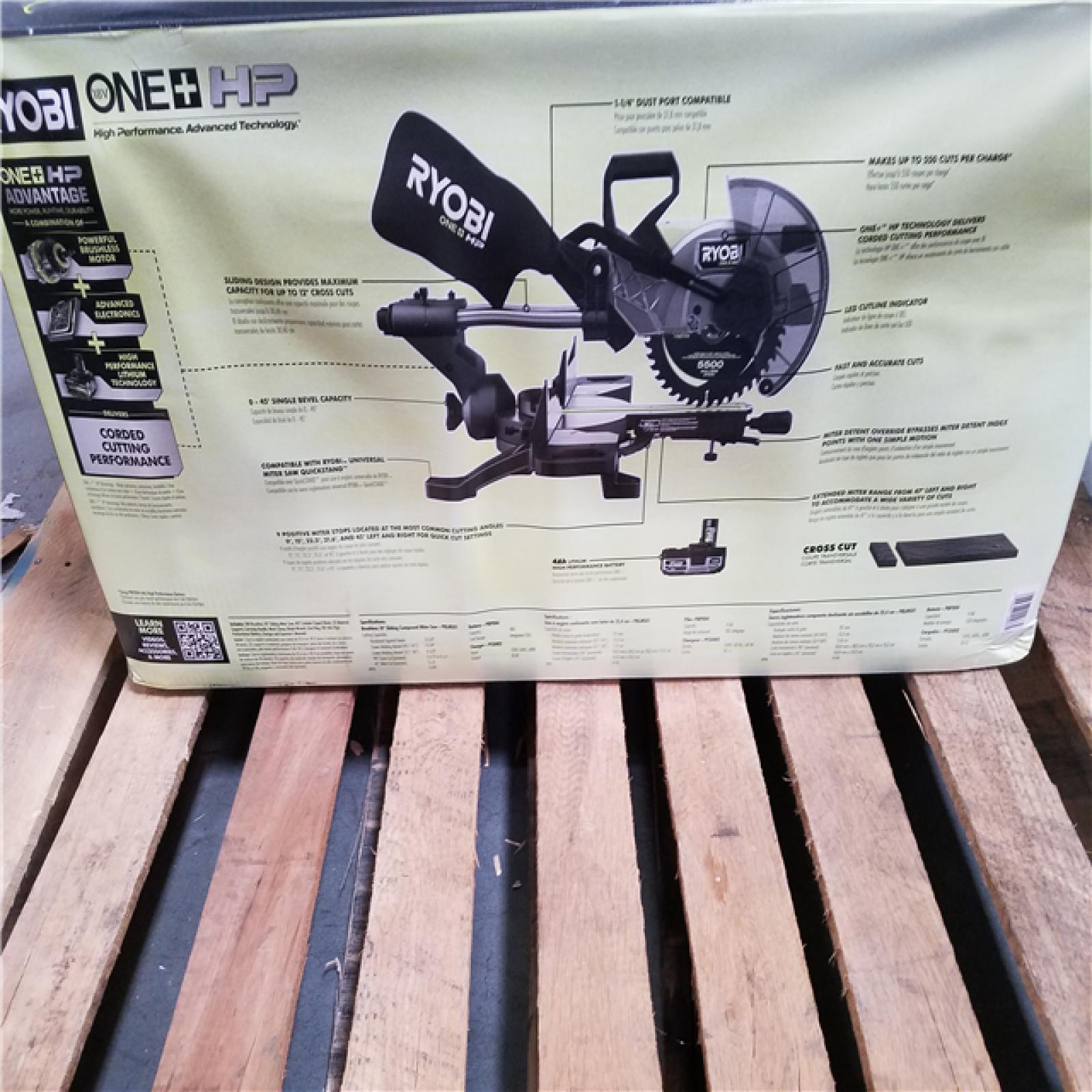 California NEW Ryobi One+ 18V Brushless 10 Sliding Compound Miter Saw Kit