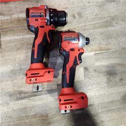 HOUSTON LOCATION - AS-IS Milwaukee M18 18V Lithium-Ion Brushless Cordless Compact Drill/Impact Combo Kit (2-Tool) W/(2) 2.0 Ah Batteries  Charger & Bag