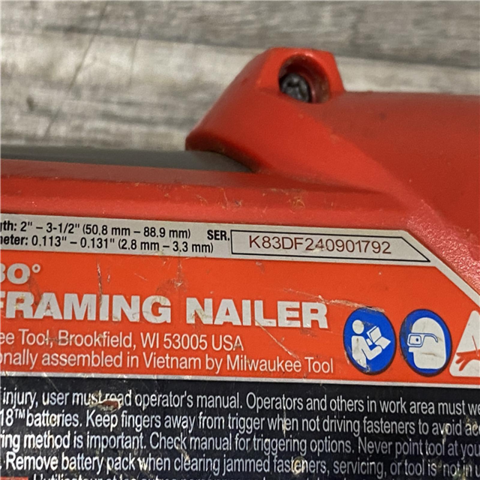 AS-IS Milwaukee FUEL 3-1/2 in. 18-Volt 30-Degree Lithium-Ion Brushless Cordless Framing Nailer (Tool-Only)