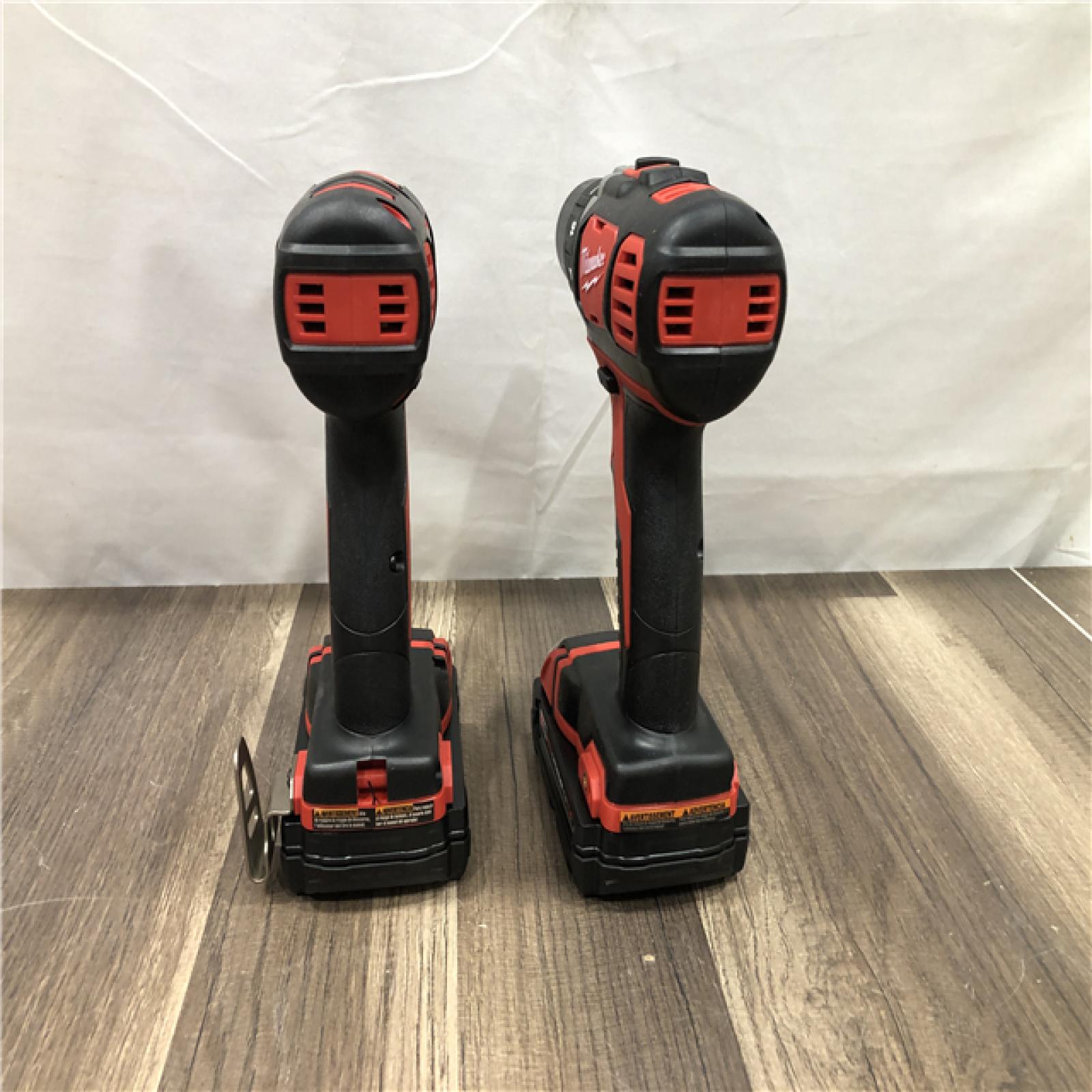 AS-IS Milwaukee M18 18V Lithium-Ion Cordless Drill Driver/Impact Driver Combo Kit