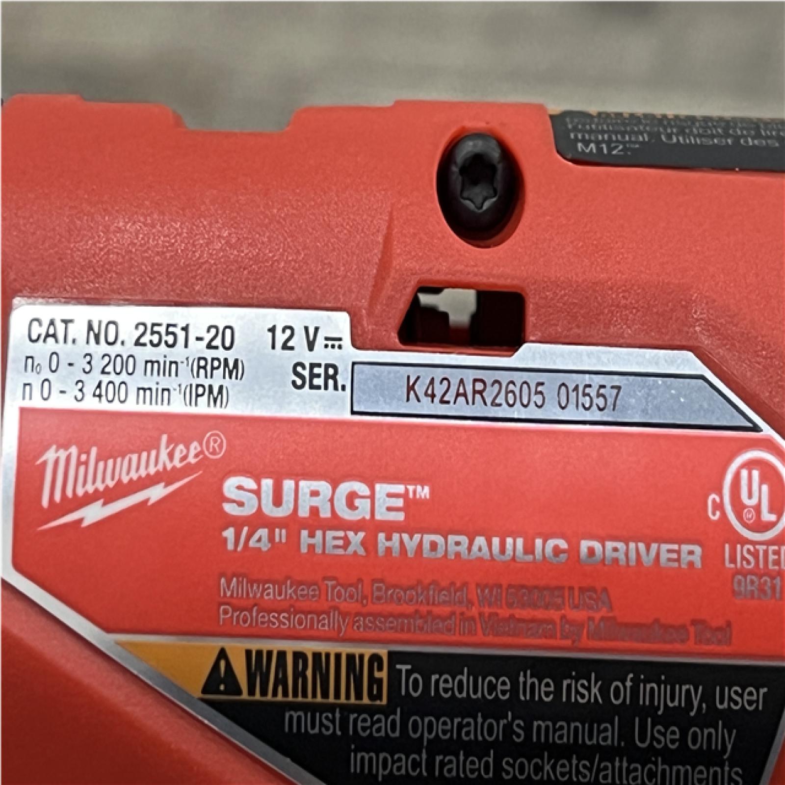 AS-IS Milwaukee FUEL SURGE 12V Lithium-Ion Brushless Cordless 1/4 in. Hex Impact Driver Compact Kit