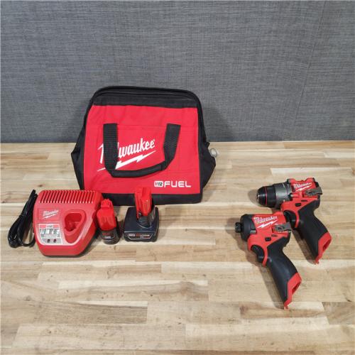 HOUSTON LOCATION - AS-IS (APPEARS LIKE NEW) Milwaukee FUEL 12-Volt Lithium-Ion Brushless Cordless Hammer Drill and Impact Driver Combo Kit