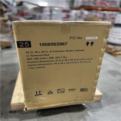 DALLAS LOCATION - Husky Heavy-Duty 52 in. W x 20 in. D 9-Drawer Rolling Tool Cabinet in Textured Red