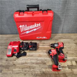 HOUSTON LOCATION - AS-IS (APPEARS LIKE NEW) Milwaukee FUEL 18V Lithium-Ion Brushless Cordless Hammer Drill and Impact Driver Combo Kit