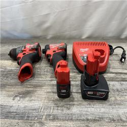 AS-IS Milwaukee FUEL 12-Volt Lithium-Ion Brushless Cordless Hammer Drill and Impact Driver Combo Kit