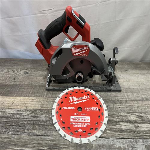AS-IS Milwaukee FUEL 18V Lithium-Ion Brushless Cordless 7-1/4 in. Circular Saw (Tool-Only)