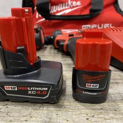 AS-IS Milwaukee FUEL 12-Volt Lithium-Ion Brushless Cordless Hammer Drill and Impact Driver Combo Kit