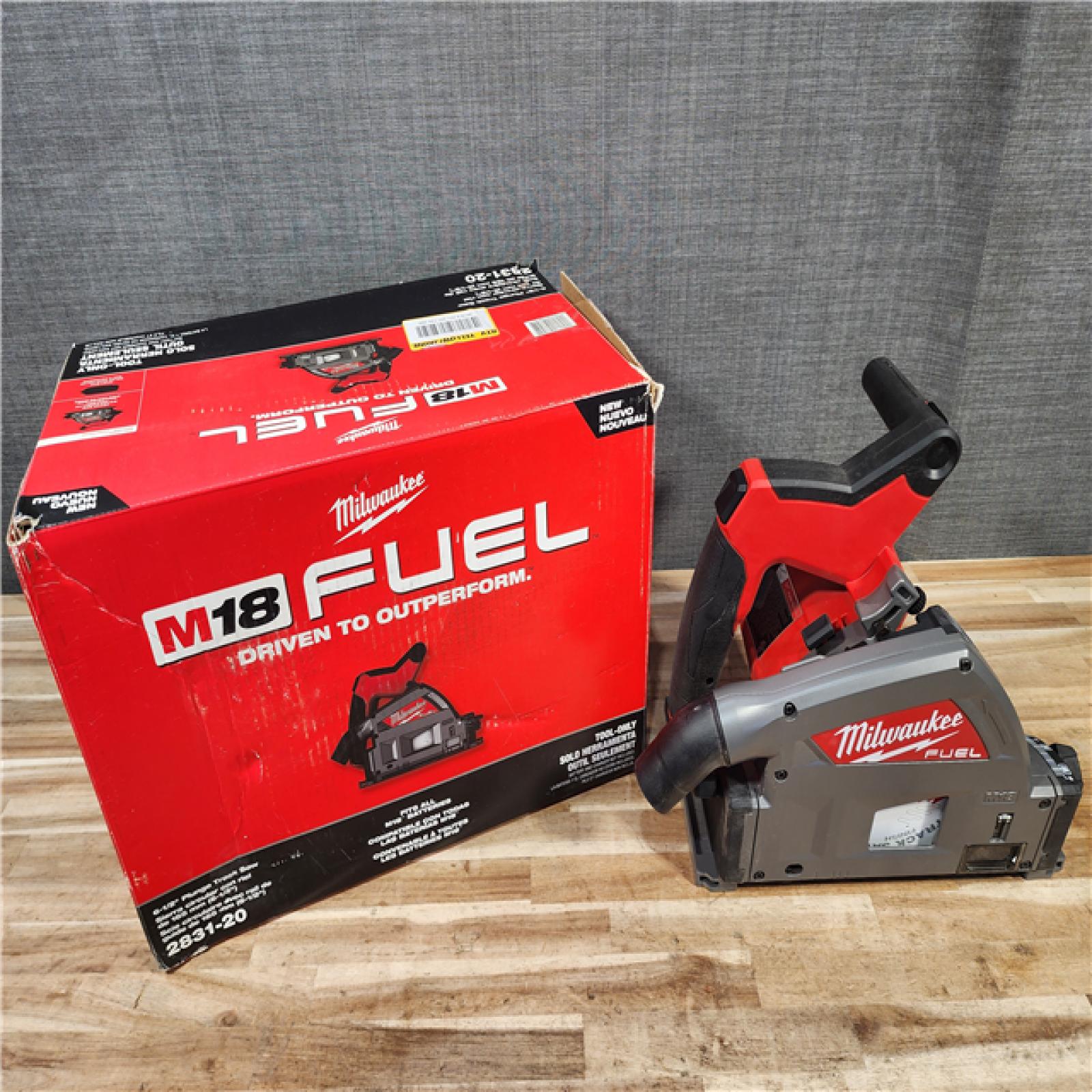 HOUSTON LOCATION - AS-IS Milwaukee FUEL 18V Lithium-Ion Cordless Brushless 6-1/2 in. Plunge Cut Track Saw (Tool-Only)