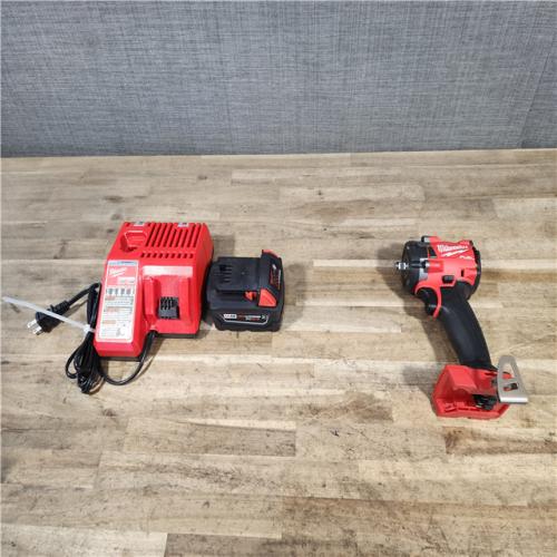 HOUSTON LOCATION - AS-IS Milwaukee FUEL GEN-3 18V Lithium-Ion Brushless Cordless 3/8 in. Compact Impact Wrench with Friction Ring W/ BATTERY & CHARGER