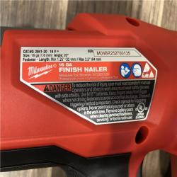 AS-IS Milwaukee FUEL 18-Volt Lithium-Ion Brushless Cordless Gen II 16-Gauge Angled Finish Nailer Kit