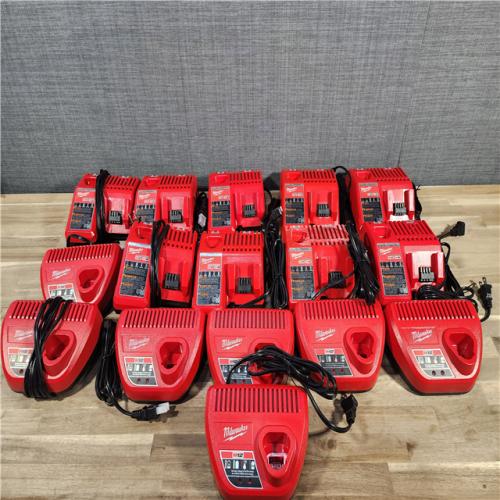 HOUSTON LOCATION - AS-IS MILWAUKEE BATTERY CHARGER PACK QTY - 16
