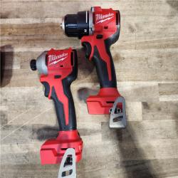HOUSTON LOCATION - AS-IS Milwaukee M18 18V Lithium-Ion Brushless Cordless Compact Drill/Impact Combo Kit (2-Tool) W/(2) 2.0 Ah Batteries, Charger & Bag