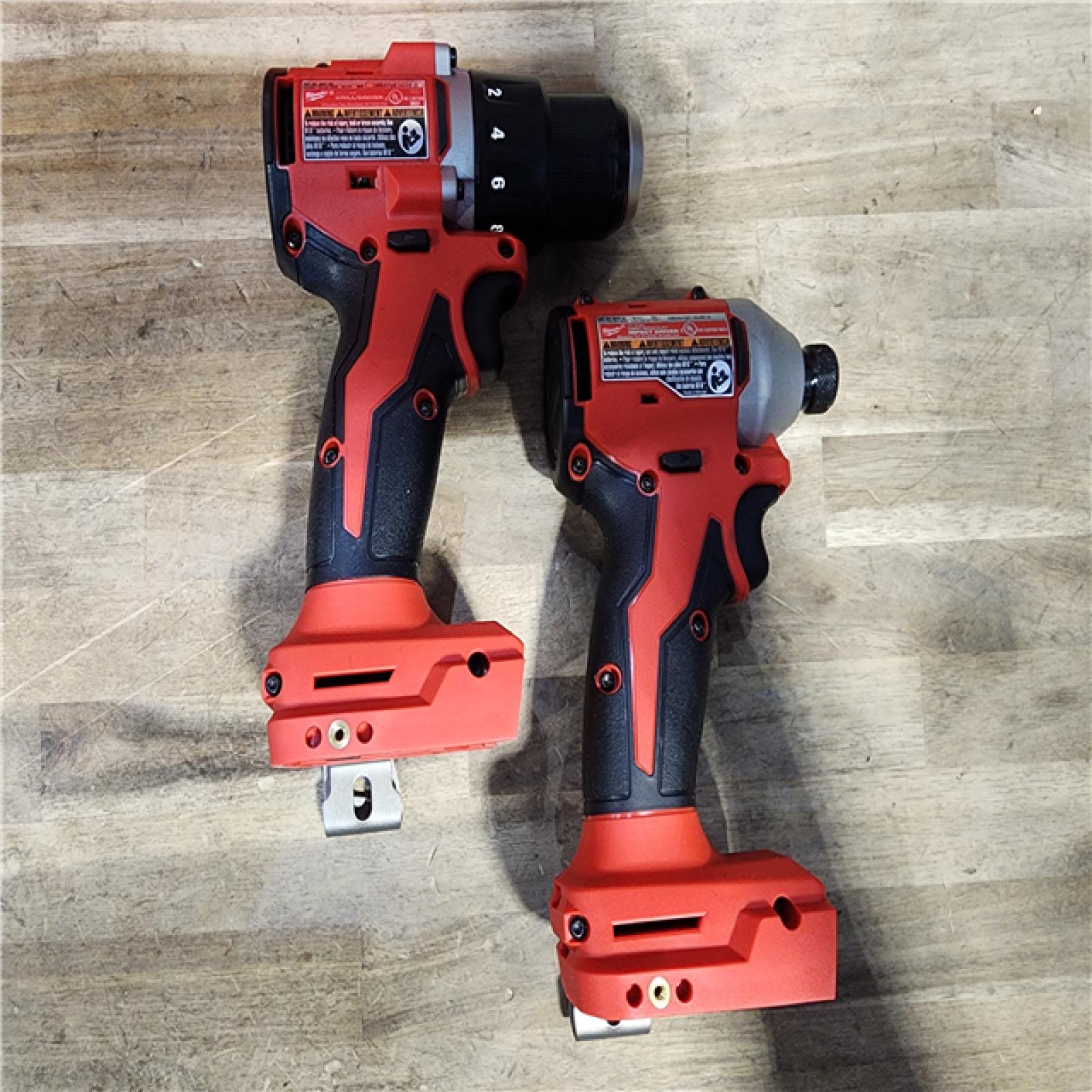 HOUSTON LOCATION - AS-IS Milwaukee M18 18V Lithium-Ion Brushless Cordless Compact Drill/Impact Combo Kit (2-Tool) W/(2) 2.0 Ah Batteries, Charger & Bag