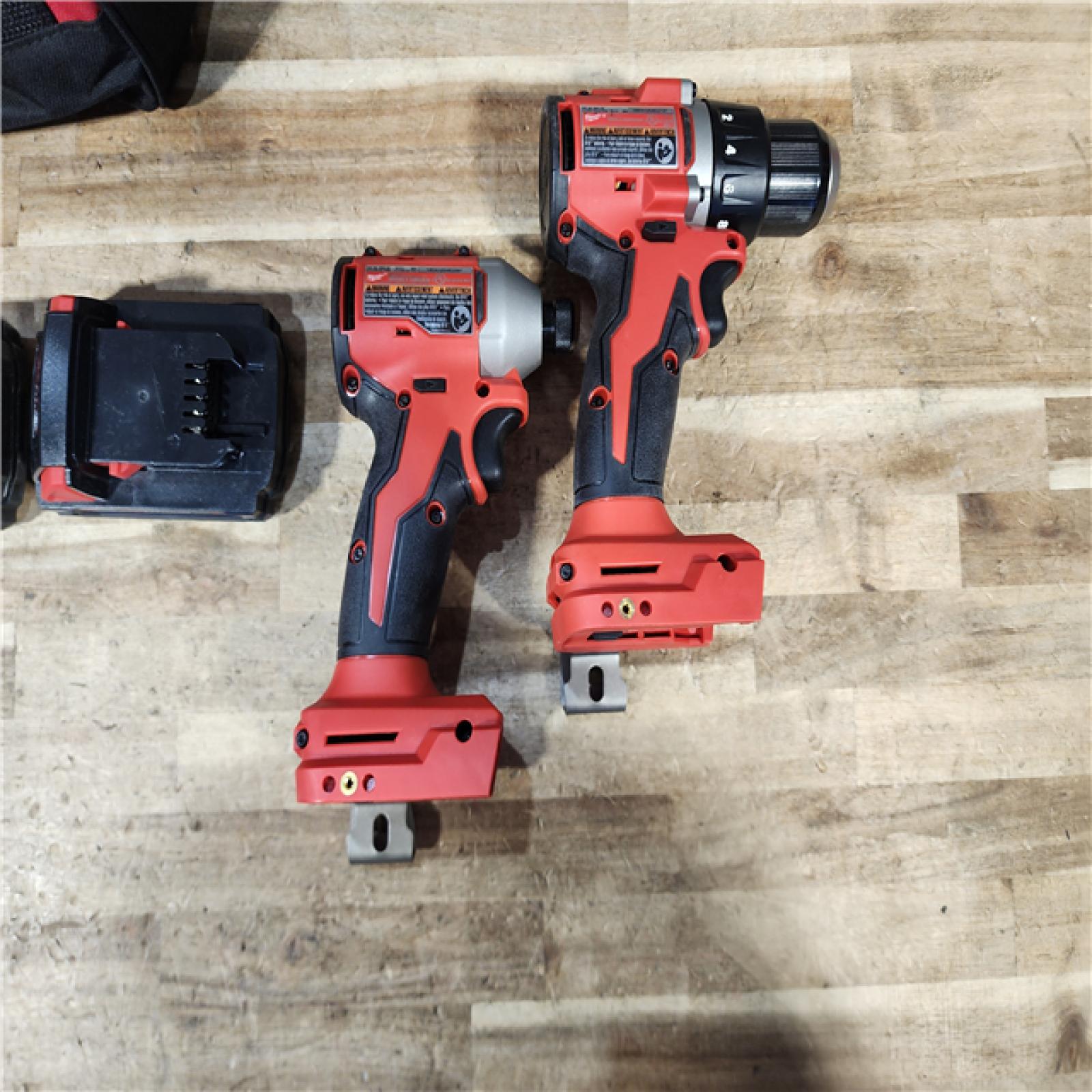 HOUSTON LOCATION - AS - IS Milwaukee 18V Lithium-Ion Brushless Cordless Compact Drill/Impact Combo Kit