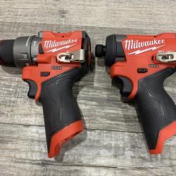 AS-IS Milwaukee FUEL 12-Volt Lithium-Ion Brushless Cordless Hammer Drill and Impact Driver Combo Kit
