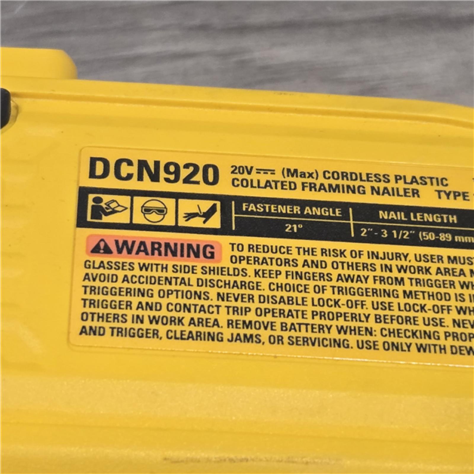AS-IS DEWALT 20-Volt 21° Cordless Framing Nailer (Tool-Only)