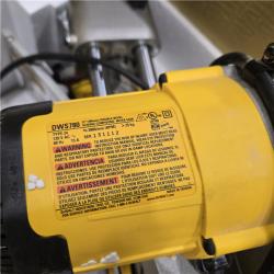 AS-IS DEWALT 15 Amp Corded 12 in. Double Bevel Sliding Compound Miter Saw with XPS Technology, Blade Wrench and Material Clamp