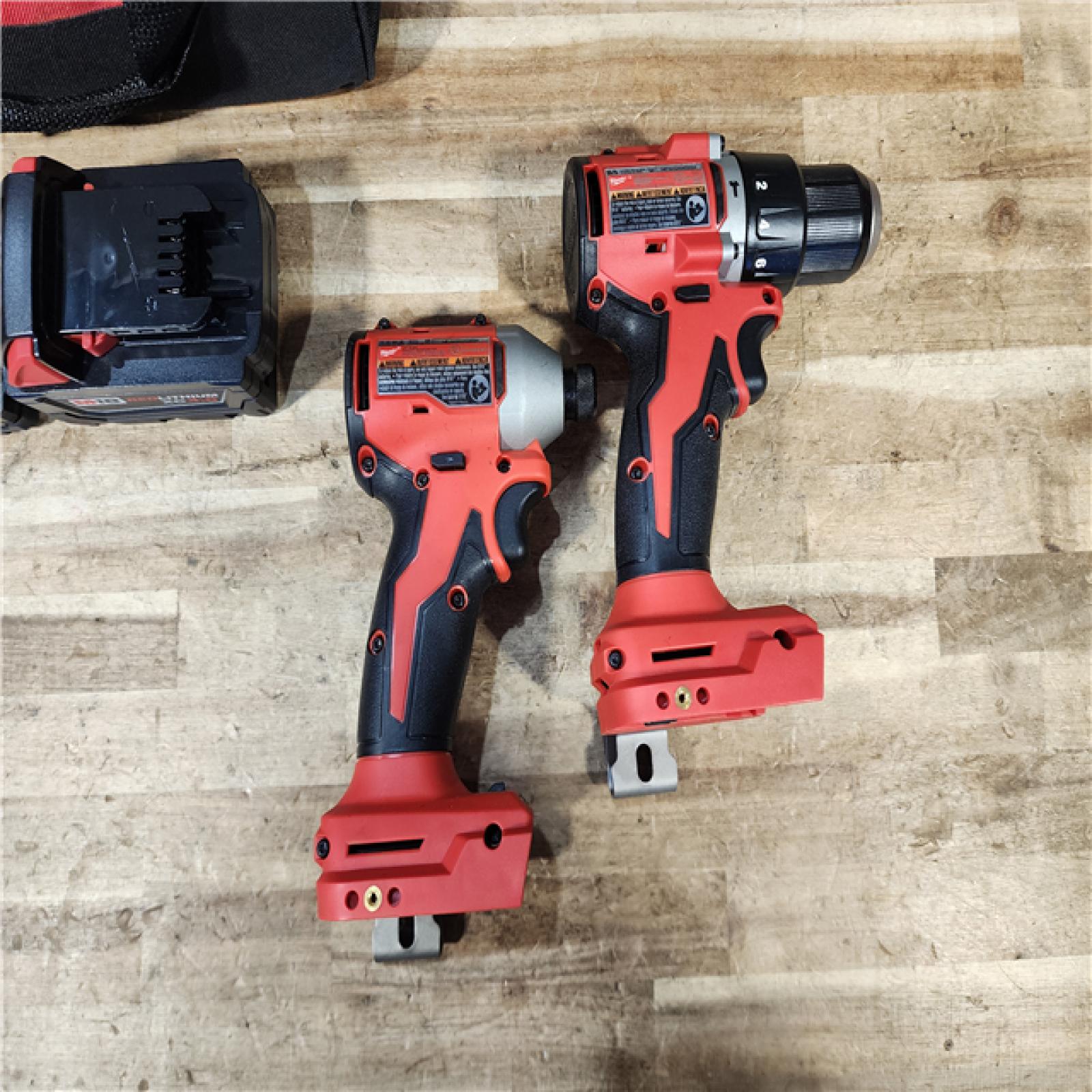 HOUSTON LOCATION - AS - IS Milwaukee 18-Volt Lithium-Ion Brushless Cordless Compact Hammer Drill/Impact Combo Kit