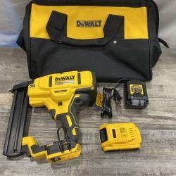 AS-IS DEWALT 20V MAX XR Lithium-Ion Cordless 18-Gauge Narrow Crown Stapler Kit