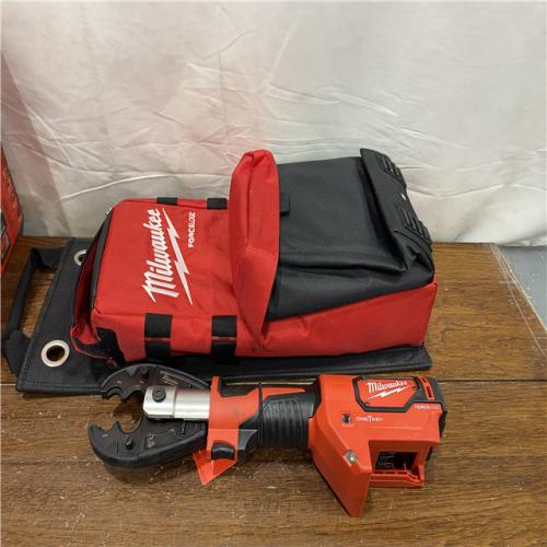 AS-IS M18 18V Lithium-Ion Cordless FORCE LOGIC 6-Ton Utility Crimping Kit with D3 Grooves and Fixed BG Die