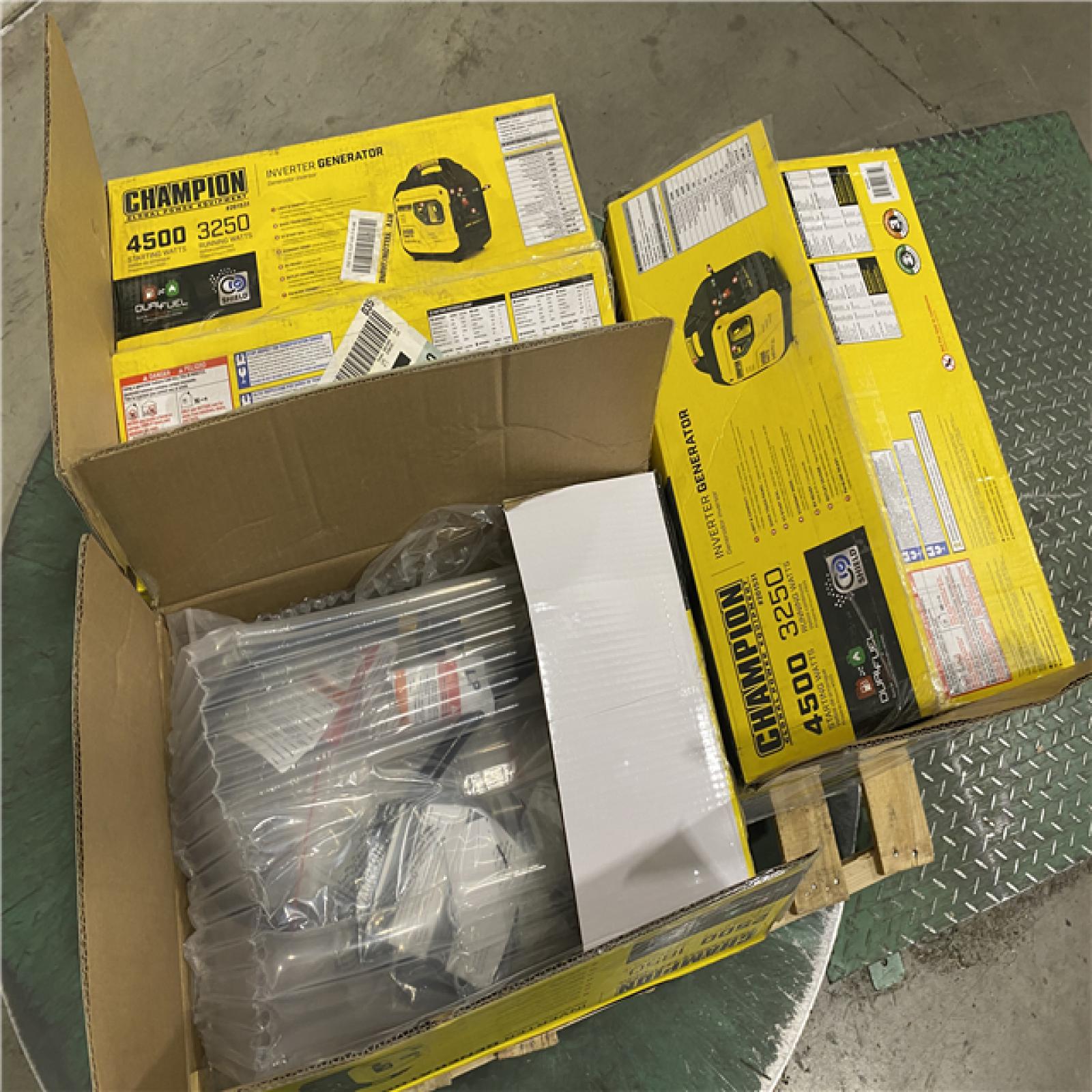 Dallas Location - As-Is  Champion Power Equipment 4500/3250-Watt GasolineFuel Inverter Generator(Lot Of 3)