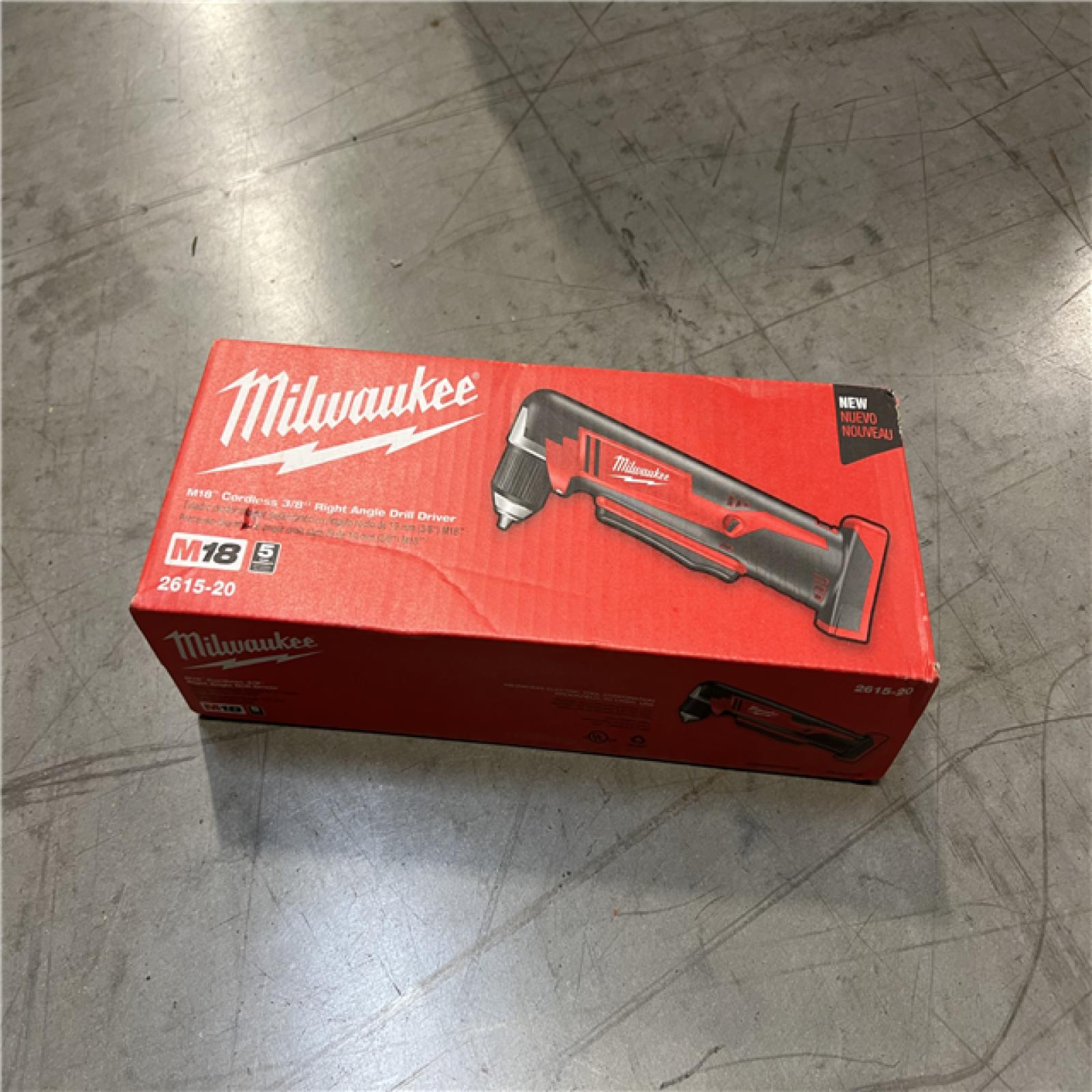 NEW! - Milwaukee M18 18-Volt Lithium-Ion Cordless 3/8 in. Right-Angle Drill (Tool-Only)